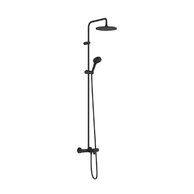 Sprchová souprava Hansgorhe Vernis Blend Showerpipe 240, s vanovým termostatem, 2 proudy, černá mat, 26899670
