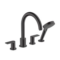 Vanová souprava Hansgrohe Vernis Shape 4otvorová, na okraj vany, bez tělesa, černá mat, 71459670