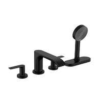 Vanová souprava Hansgrohe Vivenis 4otvorová, na okraj vany, s tělesem, černá mat, 75444670