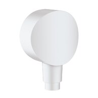 Nástěnné kolínko Hansgrohe FixFit se zpětným ventilem, bílá mat, 26453700