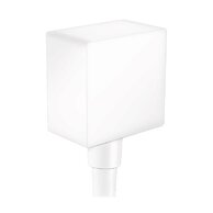 Vývod sprchy Hansgrohe FixFit square, bílá mat, 26455700