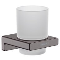 Držák kartáčků Hansgrohe AddStoris, černý chrom kartáčovaný, 41749340