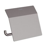 Držák Hansgrohe Addstoris na toaletní papír, s krytkou, černý chrom kartáčovaný, 41753340