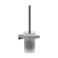 WC štětka Hansgrohe AddStoris s miskou, černý chrom kartáčovaný, 41752340