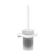 WC štětka Hansgrohe AddStoris s miskou, bílá mat, 41752700