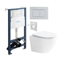 Set předstěnové instalace Kielle Genesis + vortex WC se sedátkem EBS Urban + tlačítko Gemini, chrom lesk, KKE035