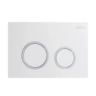 WC tlačítko Kielle Gemini, bílá lesk/chrom, 70230020