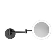 Kosmetické zrcátko Kielle Idolio s LED osvětlením, černá mat, 50324024
