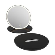 Kosmetické zrcátko Kielle Idolio s LED osvětlením, černá, 50324034