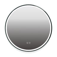 Zrcadlo Kielle Idolio průměr 80, LED osvětlení, vyhřívání, černá, 50324044