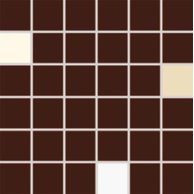 Mozaika Rako Concept Plus hnědá lesk rektifikovaná 30x30 WDM05009