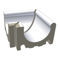 Přelivový žlábek Rako Pool Wiesbaden vnější roh bílá mat 22x24 XPA53023