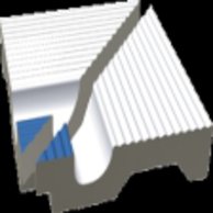 Hrana přelivová Rako Pool Finnland vnitřní roh bílomodrá struktura mat 11x11 XPI56005