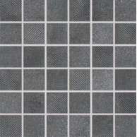 Mozaika Rako Form tmavě šedá mat rektifikovaná 30x30 DDR05697