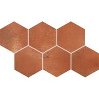 Dekor Rako Via červenohnědá struktura mat rektifikovaný 21x37 DDVT8712