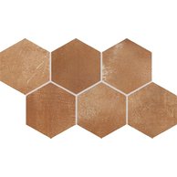 Dekor Rako Via hnědá struktura mat rektifikovaný 21x37 DDVT8713