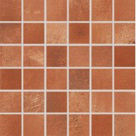 Mozaika Rako Via červenohnědá struktura mat rektifikovaná 30x30 DDM05712
