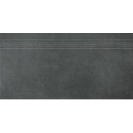 Schodovka Rako Extra černá struktura mat rektifikovaná 40x80 DCP84725