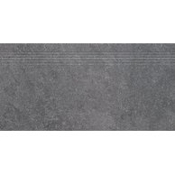 Schodovka Rako Kaamos černá mat rektifikovaná 40x80 DCP84588