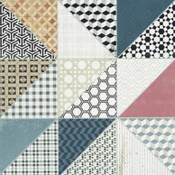 Dlažba Rako Deco vícebarevná mat rektifikovaná 45x45 DAK4H659