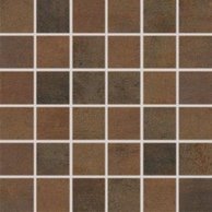 Mozaika Rako Rush tmavě hnědá lesk rektifikovaná 30x30 WDM05520