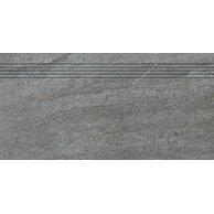 Schodovka Rako Quarzit tmavě šedá mat rektifikovaná 30x60 DCPSR738