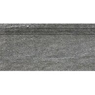 Schodovka Rako Quarzit tmavě šedá struktura mat rektifikovaná 30x60 DCVSR738