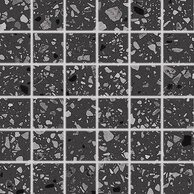 Mozaika Rako Porfido černá pololesk rektifikovaná 30x30 DDM05812