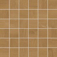 Mozaika Rako Plank hnědá struktura mat rektifikovaná 29,8x29,8 DDM05895