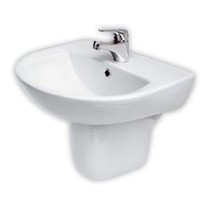 Umyvadlo Cersanit President 55, s otvorem, s přepadem, bílá, K08-007