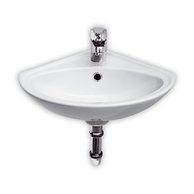 Umyvadlo Cersanit Sigma 45 rohové, s otvorem, s přepadem, bílá, K11-0013