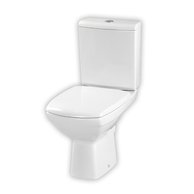 WC mísa Cersanit Carina 313 kombi bílá 010 zadní odpad nádržka 3/6L sedátko duroplast soft close, K31-014