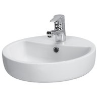 Umyvadlo Cersanit Caspia 44 na desku kruh, s otvorem, s přepadem, bílá, K11-0094