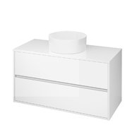 Crea 100 bílá skříňka s deskou, umyvadlo Crea na desku kulaté 38