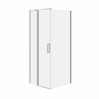 Sprchový kout Cersanit Moduo 80x80x195 čtvercový chrom s panty levý, set B845, S601-210