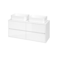 Crea 120 skříňka s deskou bílá, 2x Crea 50