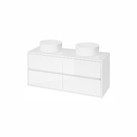 Crea 120 skříňka s deskou bílá, 2x Crea 38