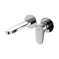 Baterie Cersanit Inverto umyvadlová podomítková, s montážním tělesem, bez výpusti, chrom / černá páka, S951-302