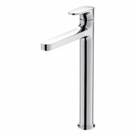 Baterie Cersanit Inverto umyvadlová stojánková vysoká, s příslušenstvím, bez výpusti, chrom / černá páka, S951-301