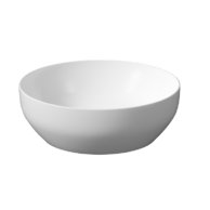 Umyvadlo Cersanit Larga 40 na desku kruh, bez otvoru, bez přepadu, bílá mat, K677-018