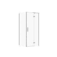 Sprchový kout Cersanit Larga 90x90x195 čtvercový chrom s panty pravý, set B851, S601-216