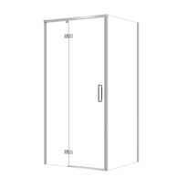 Sprchový kout Cersanit Larga 100x80x195 obdélníkový chrom s panty levý, set C114, S601-314