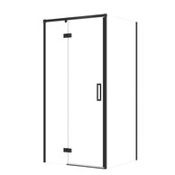 Sprchový kout Cersanit Larga 100x90x195 obdélníkový černý s panty levý, set C113, S601-313