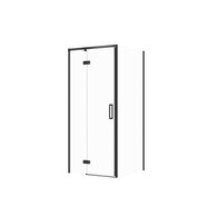 Sprchový kout Cersanit Larga 80x80x195 čtvercový černý s panty levý, set B855, S601-220