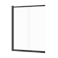 Vanová zástěna Cersanit Larga dvoukřídlá 140x115 černá, S932-142