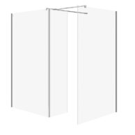 Sprchový kout Cersanit Mille 100x90x30x200 walk-in pevná stěna chrom set B802, S601-189
