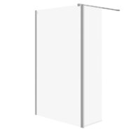 Sprchový kout Cersanit Mille 123x50x200 walk-in pevná stěna černý set B791, S601-178