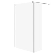 Sprchový kout Cersanit Mille 123x30x200 walk-in pevná stěna chrom set B788, S601-175