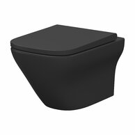 WC mísa Cersanit Larga závěsná antracit hranatá Clean On sedátko duroplast soft close easy off set B575, S701-611