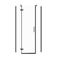 Sprchový kout Cersanit Jota 80x80x195 čiré sklo černý levý, S160-012